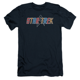 Star Trek Multi Colored Logo Men's Slim Fit T-Shirt Men's Slim Fit T-Shirt Star Trek   
