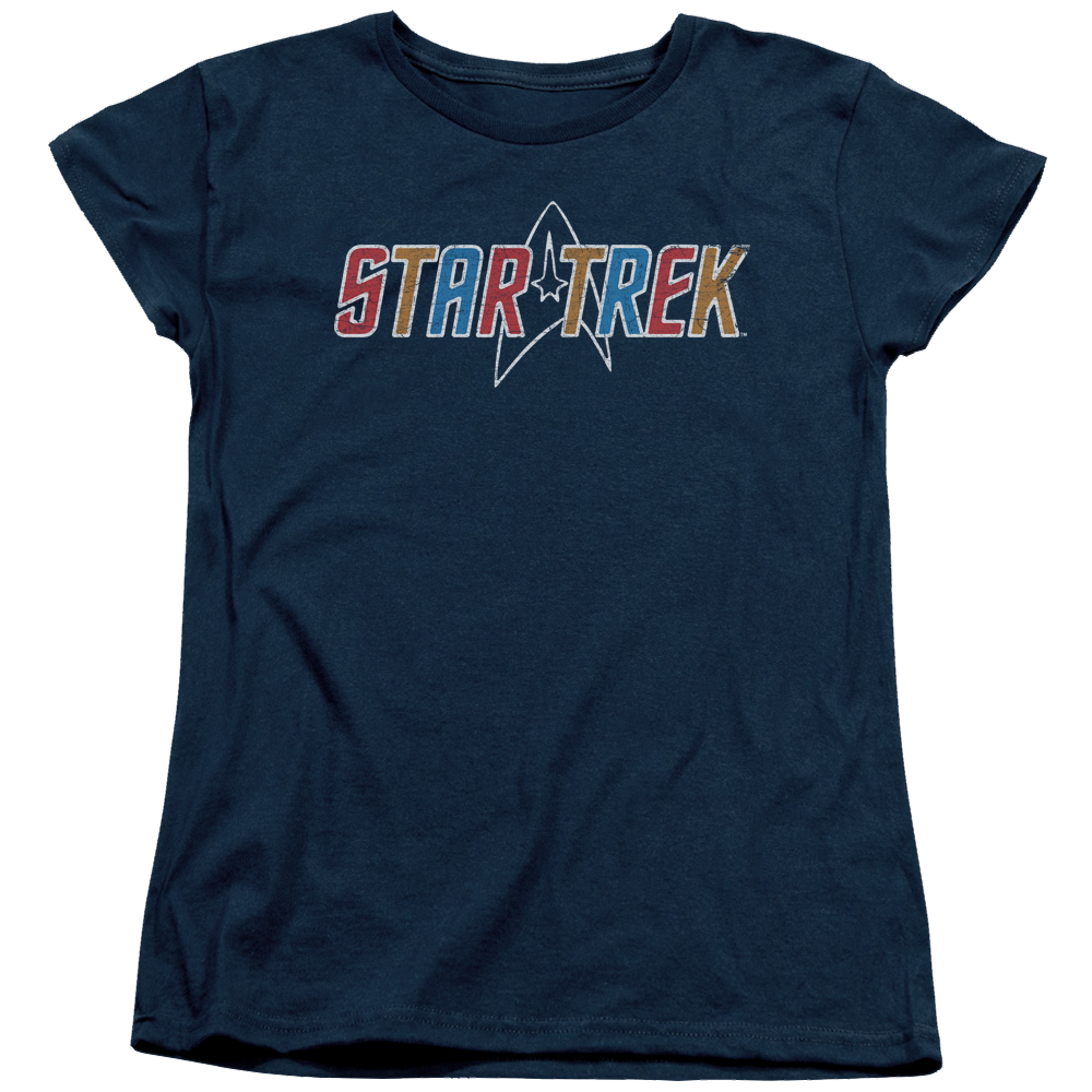 Star Trek Multi Colored Logo Women's T-Shirt Women's T-Shirt Star Trek   