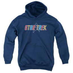 Star Trek The Original Series Multi Colored Logo - Youth Hoodie Youth Hoodie (Ages 8-12) Star Trek   