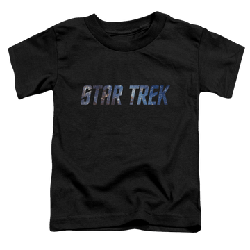 Black toddler t-shirt with Star Trek Space Logo graphic