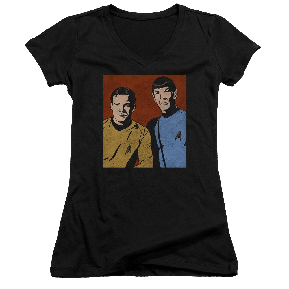 Star Trek Friends Juniors V-Neck T-Shirt Juniors V-Neck T-Shirt Star Trek   
