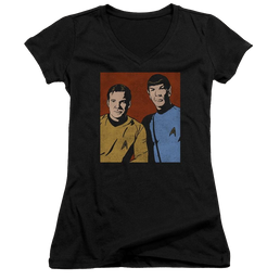 Star Trek Friends Juniors V-Neck T-Shirt Juniors V-Neck T-Shirt Star Trek   
