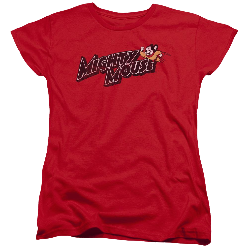 Mighty Mouse Might Logo Women's T-Shirt Women's T-Shirt Mighty Mouse   