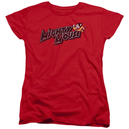 Mighty Mouse Might Logo Women's T-Shirt Women's T-Shirt Mighty Mouse   