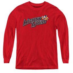 Mighty Mouse Might Logo - Youth Long Sleeve T-Shirt Youth Long Sleeve T-Shirt Mighty Mouse   
