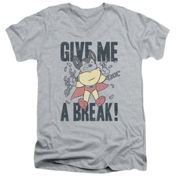 Mighty Mouse Give Me A Break Men's V-Neck T-Shirt Men's V-Neck T-Shirt Mighty Mouse   