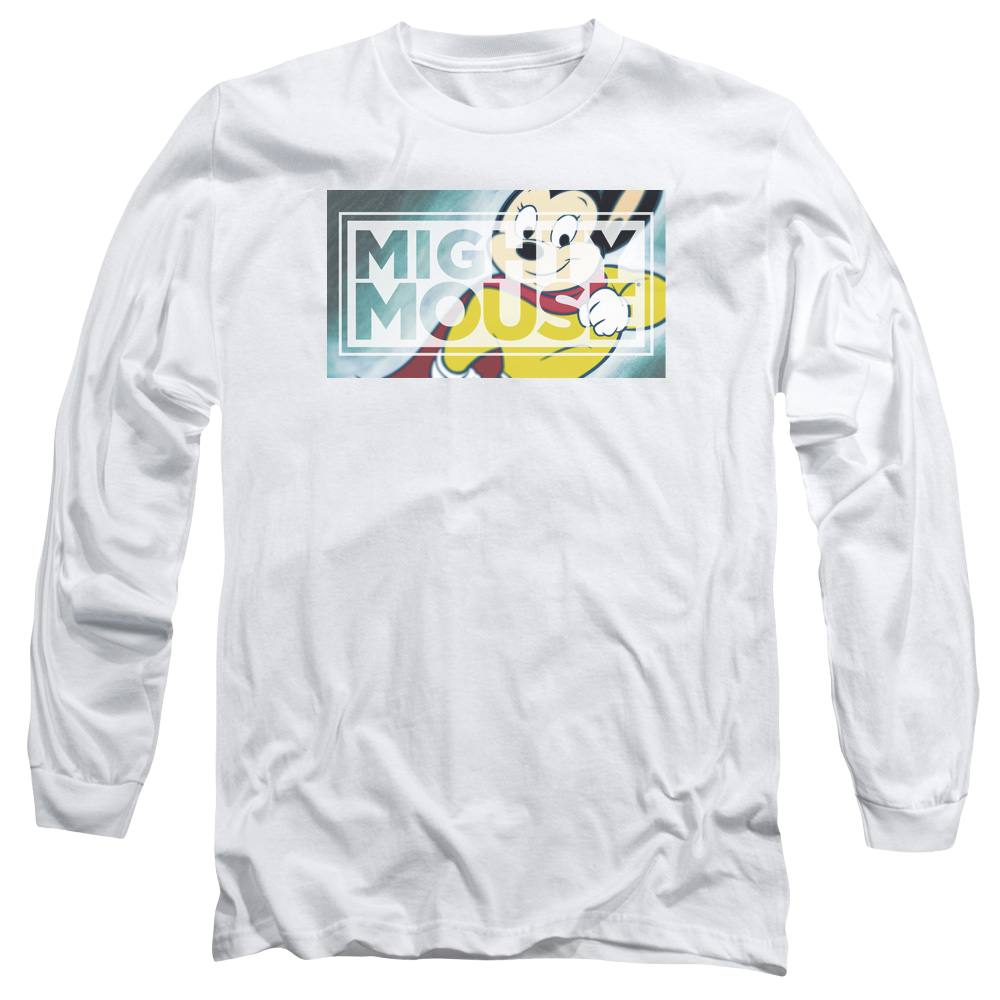 Mighty Mouse Mighty Rectangle Men's Long Sleeve T-Shirt Men's Long Sleeve T-Shirt Mighty Mouse   
