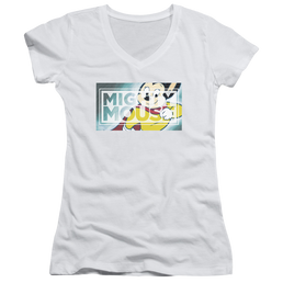 Mighty Mouse Mighty Rectangle Juniors V-Neck T-Shirt Juniors V-Neck T-Shirt Mighty Mouse   