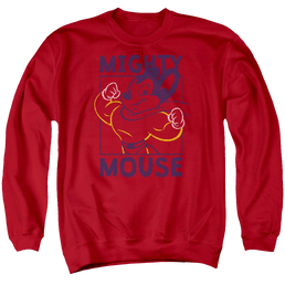 Mighty Mouse Break The Box Men's Crewneck Sweatshirt Men's Crewneck Sweatshirt Mighty Mouse   