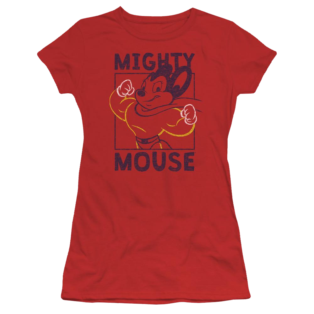 Mighty Mouse Break The Box Juniors T-Shirt Juniors T-Shirt Mighty Mouse   