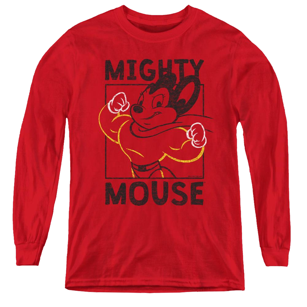 Mighty Mouse Break The Box - Youth Long Sleeve T-Shirt Youth Long Sleeve T-Shirt Mighty Mouse   