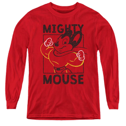 Mighty Mouse Break The Box - Youth Long Sleeve T-Shirt Youth Long Sleeve T-Shirt Mighty Mouse   