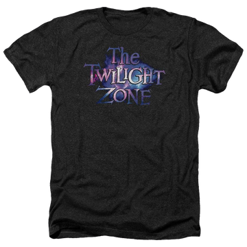 Charcoal men's heather t-shirt with The Twilight Zone Twilight Galaxy graphic