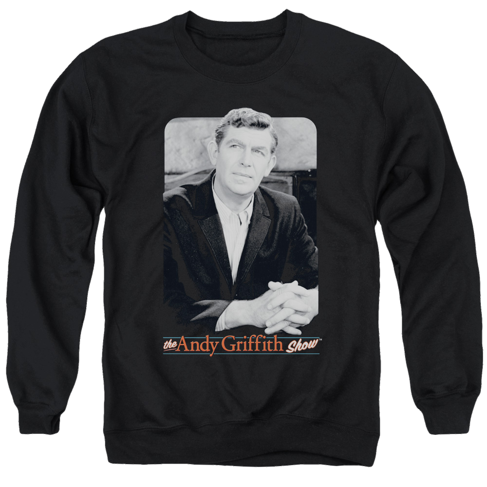Andy Griffith Classic Andy - Men's Crewneck Sweatshirt Men's Crewneck Sweatshirt Andy Griffith Show   