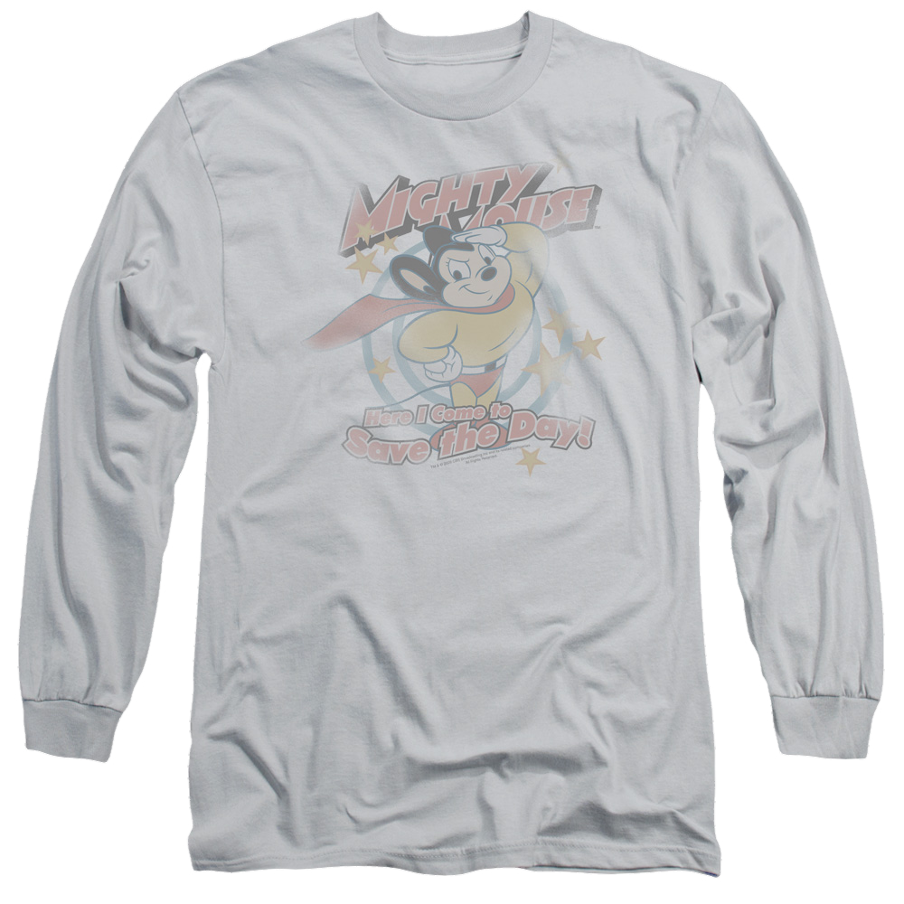 Mighty Mouse At Your Service Men's Long Sleeve T-Shirt Men's Long Sleeve T-Shirt Mighty Mouse   