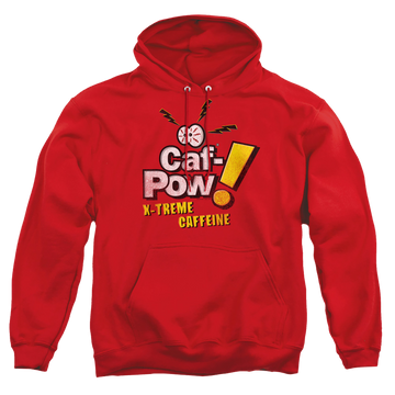Red pullover hoodie with NCIS Strange graphic