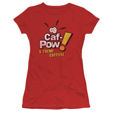 Red juniors t-shirt with NCIS Strange graphic