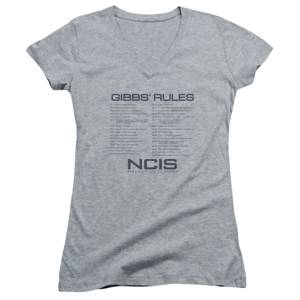 NCIS Gibbs Rules - Juniors V-Neck T-Shirt Juniors V-Neck T-Shirt NCIS   