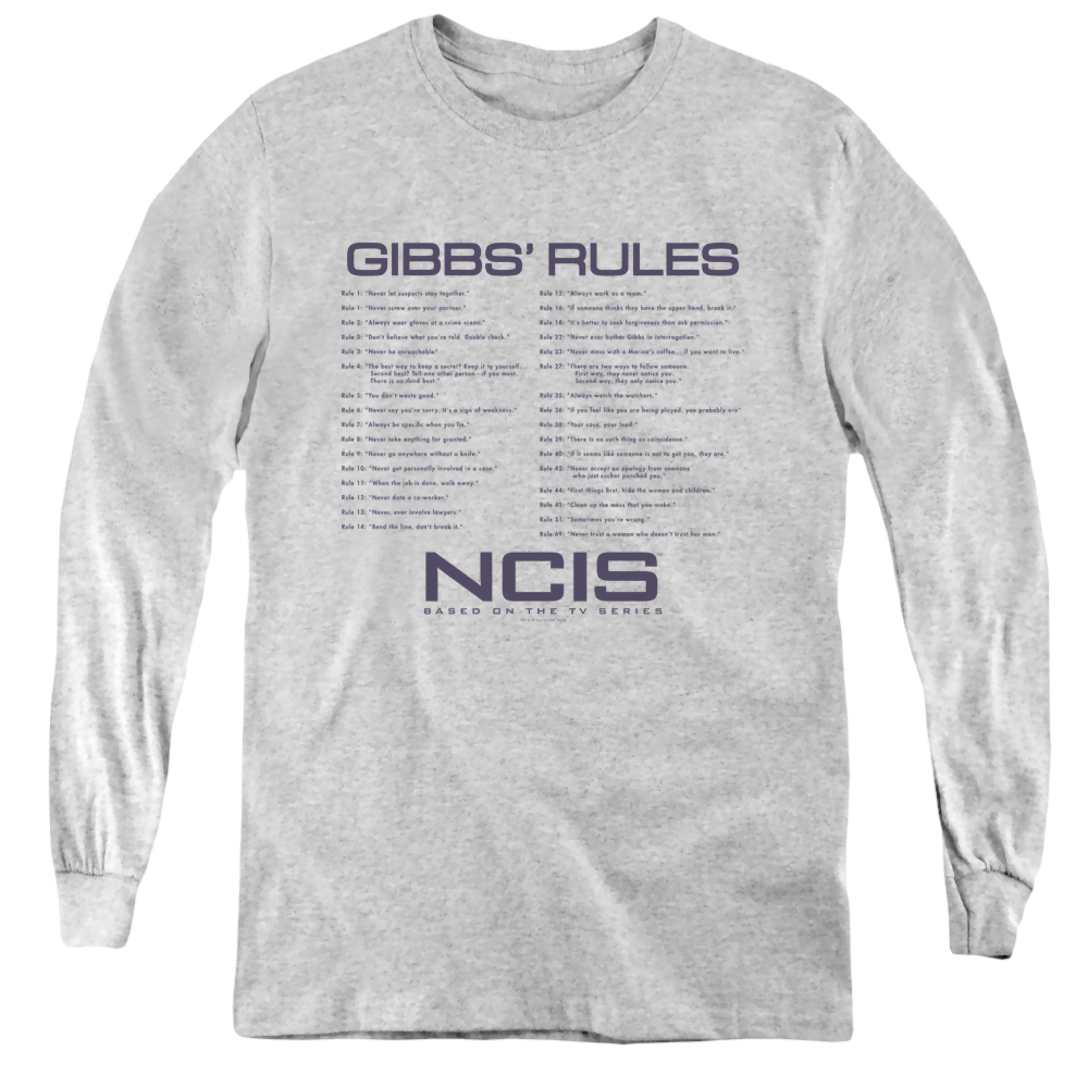 Ncis Gibbs Rules - Youth Long Sleeve T-Shirt Youth Long Sleeve T-Shirt NCIS   