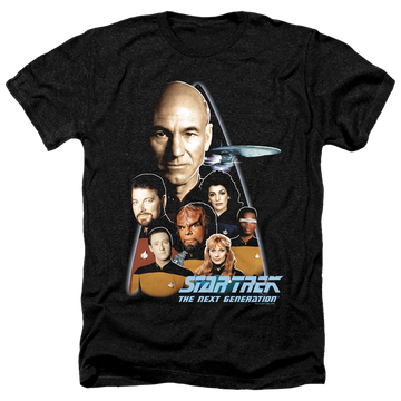 Charcoal men's heather t-shirt with Star Trek The Next Generation graphic