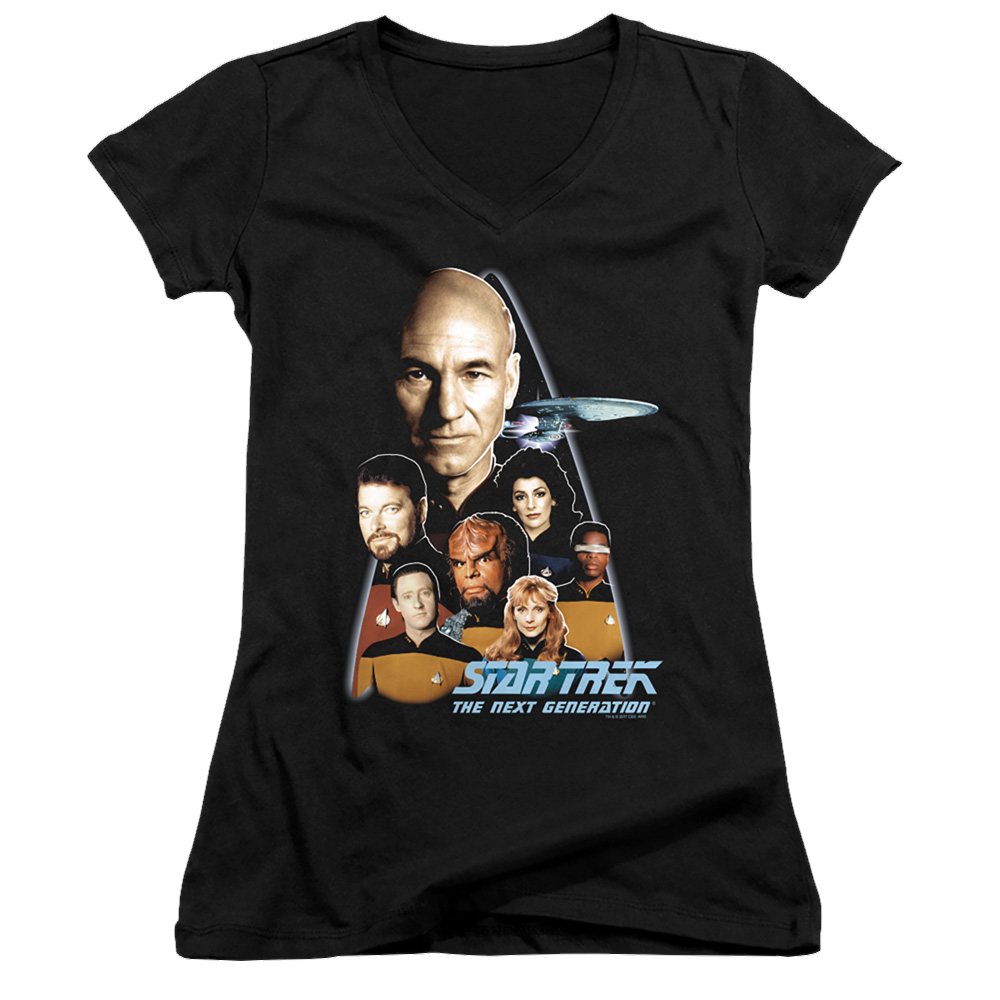 Star Trek The Next Generation Juniors V-Neck T-Shirt Juniors V-Neck T-Shirt Star Trek   