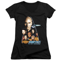 Star Trek The Next Generation Juniors V-Neck T-Shirt Juniors V-Neck T-Shirt Star Trek   