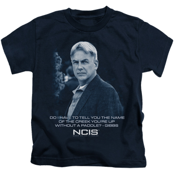 Navy kid's t-shirt for ages 4 to 7 with NCIS Creek graphic
