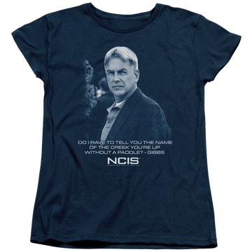 Navy women's t-shirt with NCIS Creek graphic