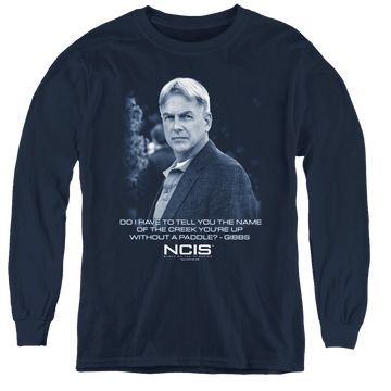 Navy youth long sleeve t-shirt with NCIS Creek graphic