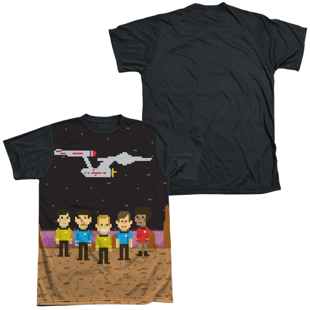 Star Trek Pixel Crew Men's Black Back T-Shirt Men's Black Back T-Shirt Star Trek   