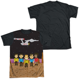 Star Trek Pixel Crew Men's Black Back T-Shirt Men's Black Back T-Shirt Star Trek   