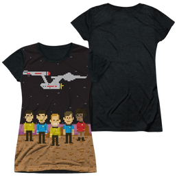 Star Trek Pixel Crew Juniors Black Back T-Shirt Juniors Black Back T-Shirt Star Trek   