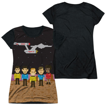 Star Trek Pixel Crew juniors black back t-shirt