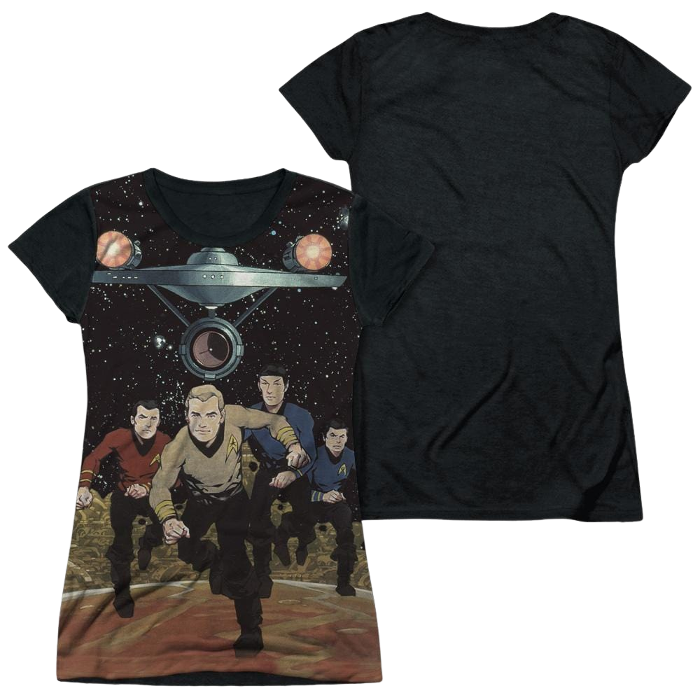 Star Trek Running Juniors Black Back T-Shirt Juniors Black Back T-Shirt Star Trek   