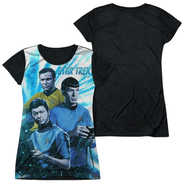 Star Trek Space Shadows juniors black back t-shirt