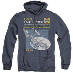 Star Trek The Original Series Enterprise Manual - Heather Pullover Hoodie Heather Pullover Hoodie Star Trek   