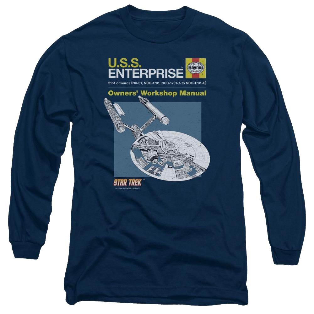 Star Trek Enterprise Manual Men's Long Sleeve T-Shirt Men's Long Sleeve T-Shirt Star Trek   