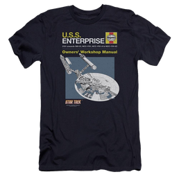 Star Trek Enterprise Manual Premium Adult Slim Fit T-Shirt Men's Premium Slim Fit T-Shirt Star Trek   