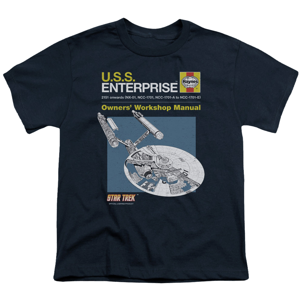 Star Trek The Original Series Enterprise Manual - Youth T-Shirt Youth T-Shirt (Ages 8-12) Star Trek   