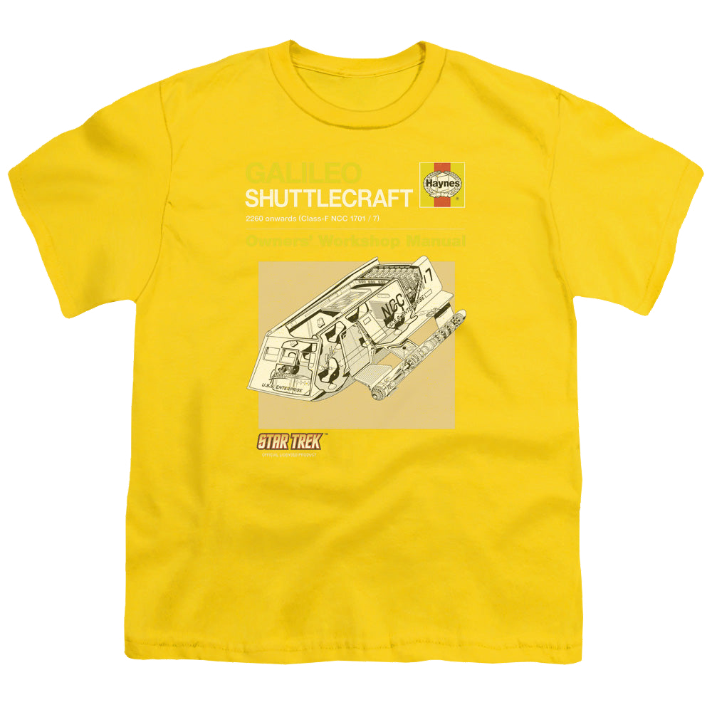 Star Trek The Original Series Shuttle Manual - Youth T-Shirt Youth T-Shirt (Ages 8-12) Star Trek   