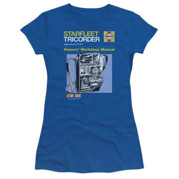 Royal juniors t-shirt with Star Trek Tricorder Manual graphic