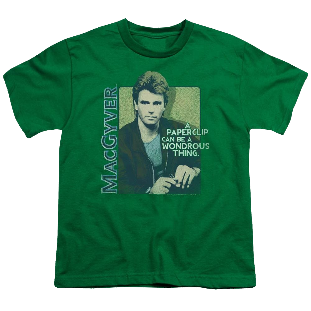Macgyver Wonderous Paperclip Youth T-Shirt (Ages 8-12) Youth T-Shirt (Ages 8-12) MacGyver   