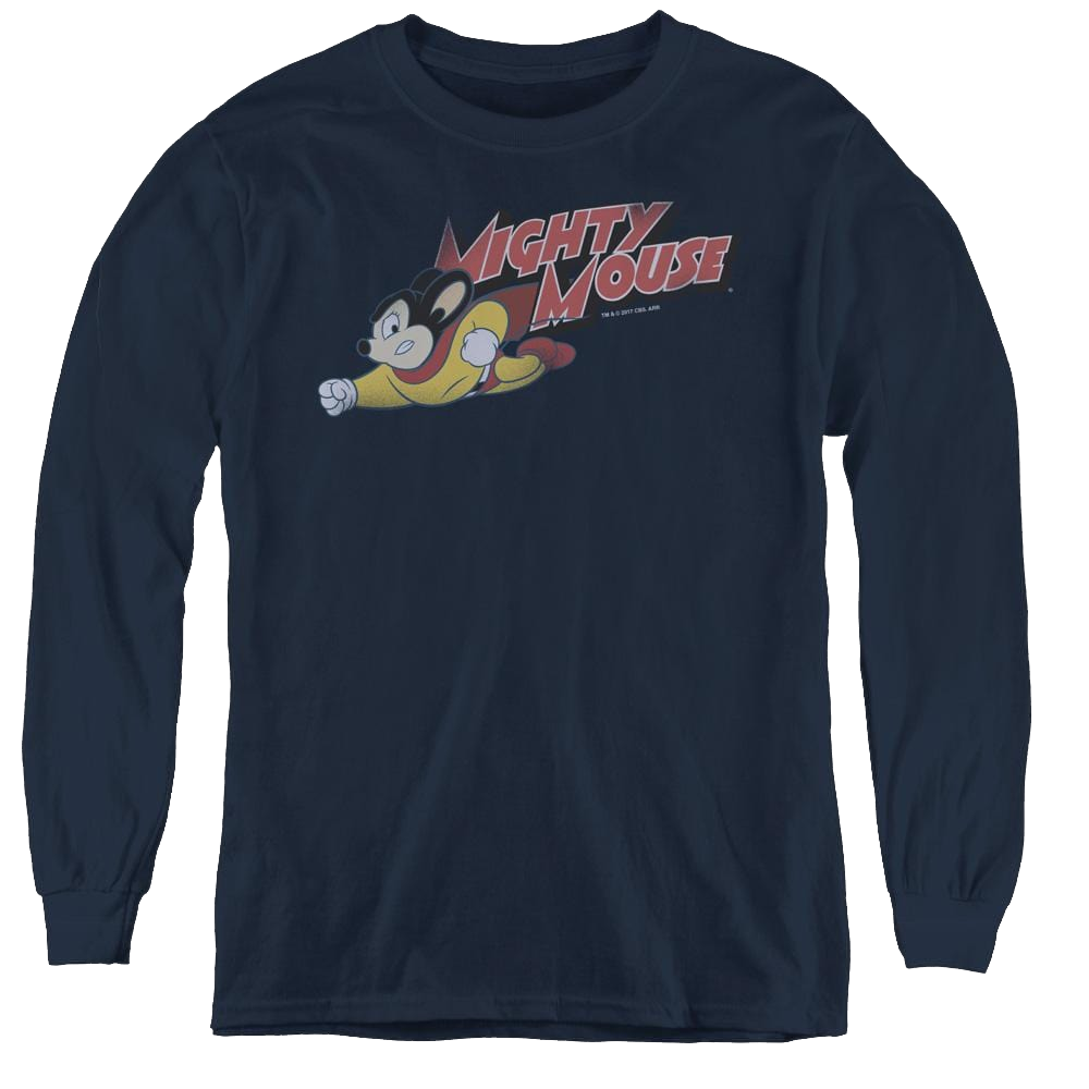 Mighty Mouse Mighty Retro - Youth Long Sleeve T-Shirt Youth Long Sleeve T-Shirt Mighty Mouse   