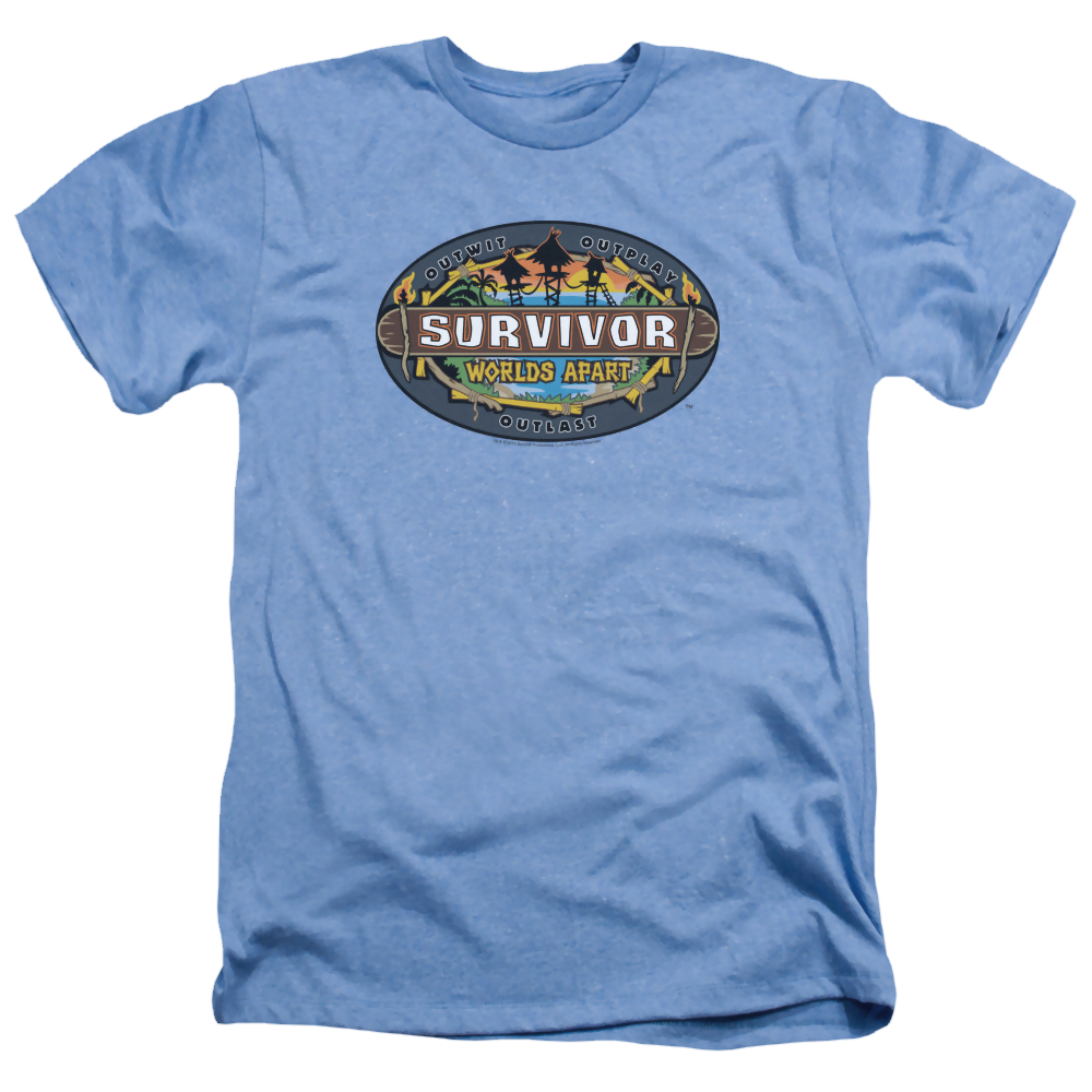 Survivor Worlds Apart Logo - Men's Heather T-Shirt Men's Heather T-Shirt Survivor   