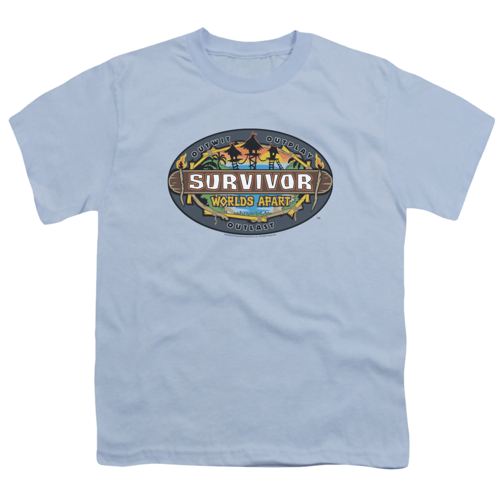Survivor Worlds Apart Logo - Youth T-Shirt Youth T-Shirt (Ages 8-12) Survivor   