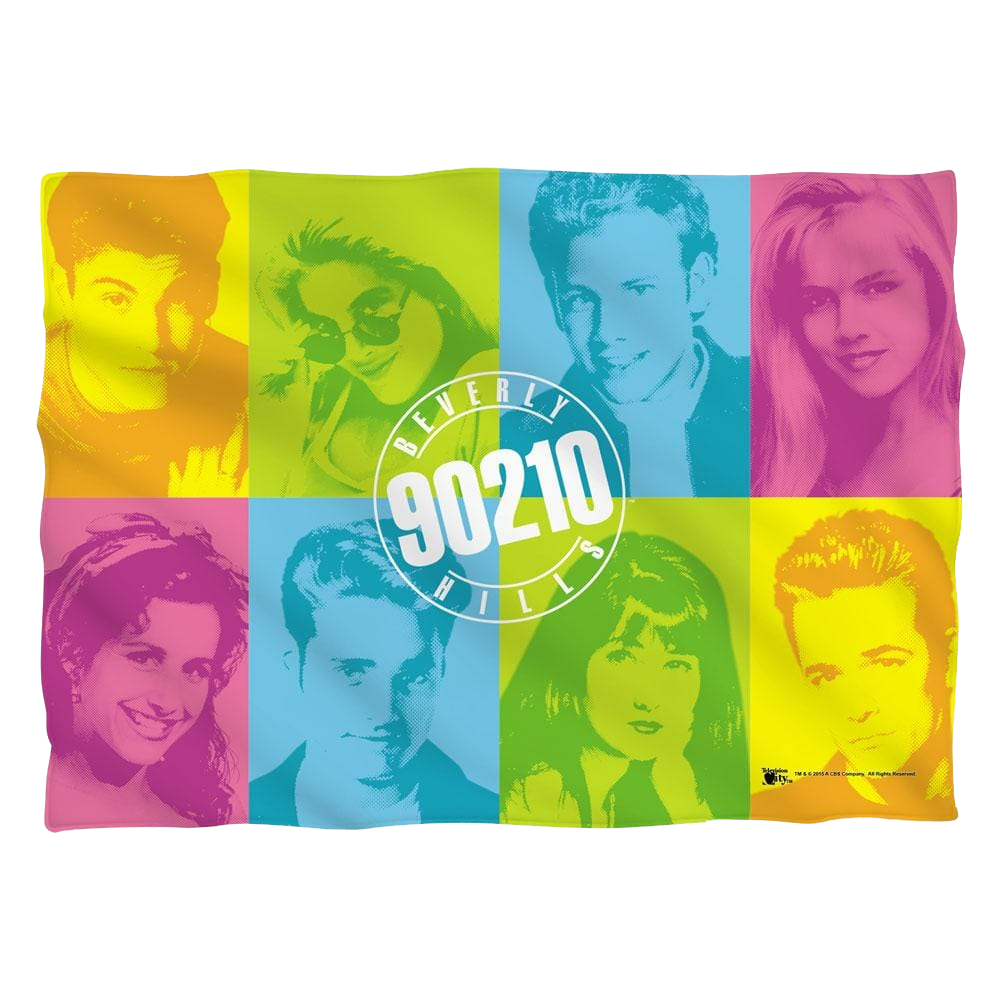 Beverly Hills 90210 Color Blocks (Front/Back Print) - Pillow Case Pillow Cases Beverly Hills 90210   