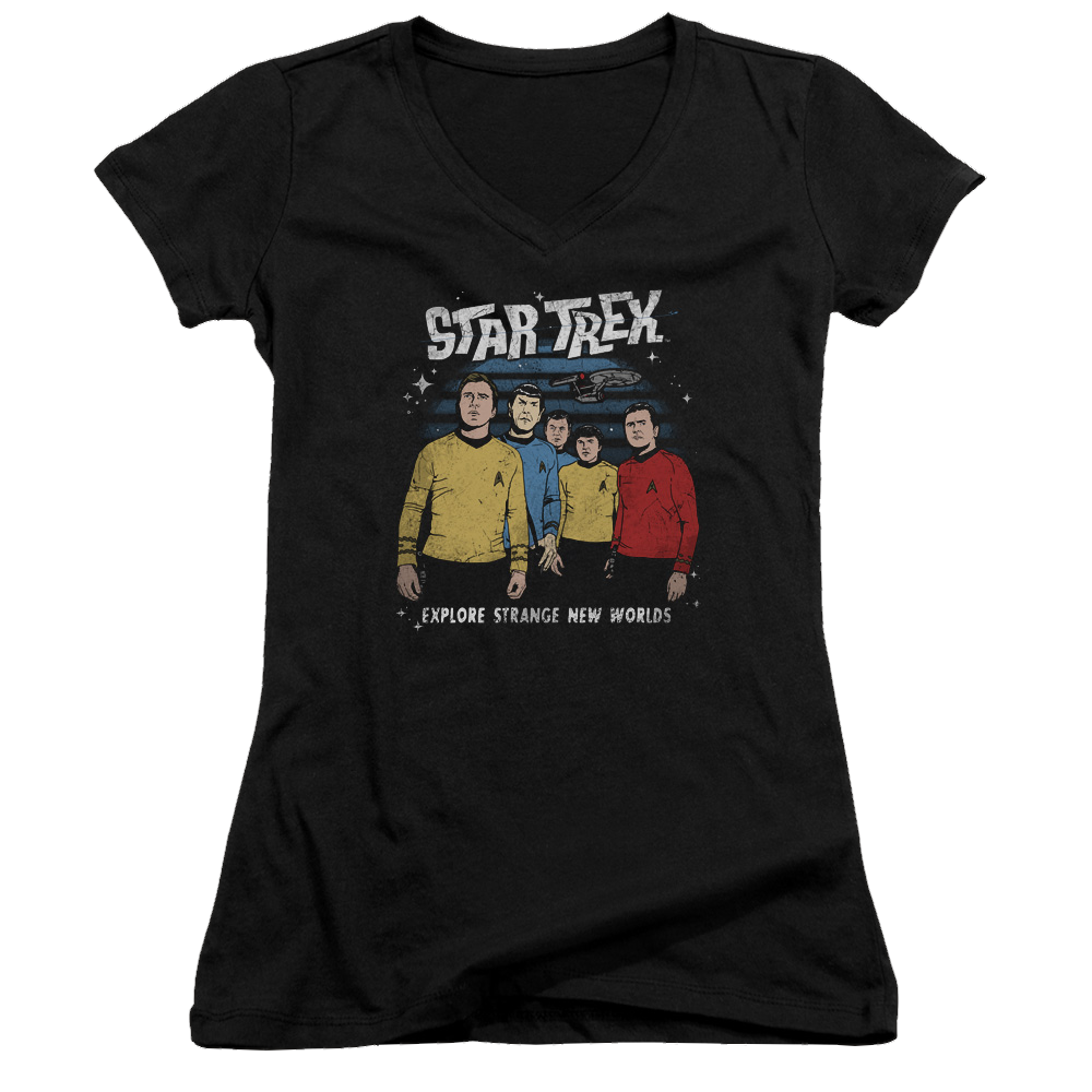 Star Trek Stange New World Juniors V-Neck T-Shirt Juniors V-Neck T-Shirt Star Trek   