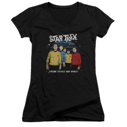 Star Trek Stange New World Juniors V-Neck T-Shirt Juniors V-Neck T-Shirt Star Trek   