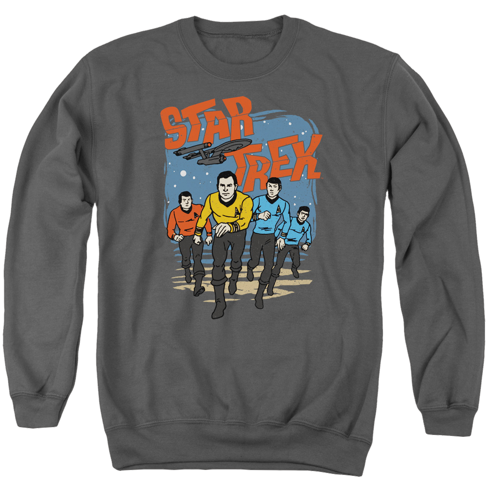 Star Trek Run Forward Men's Crewneck Sweatshirt Men's Crewneck Sweatshirt Star Trek   
