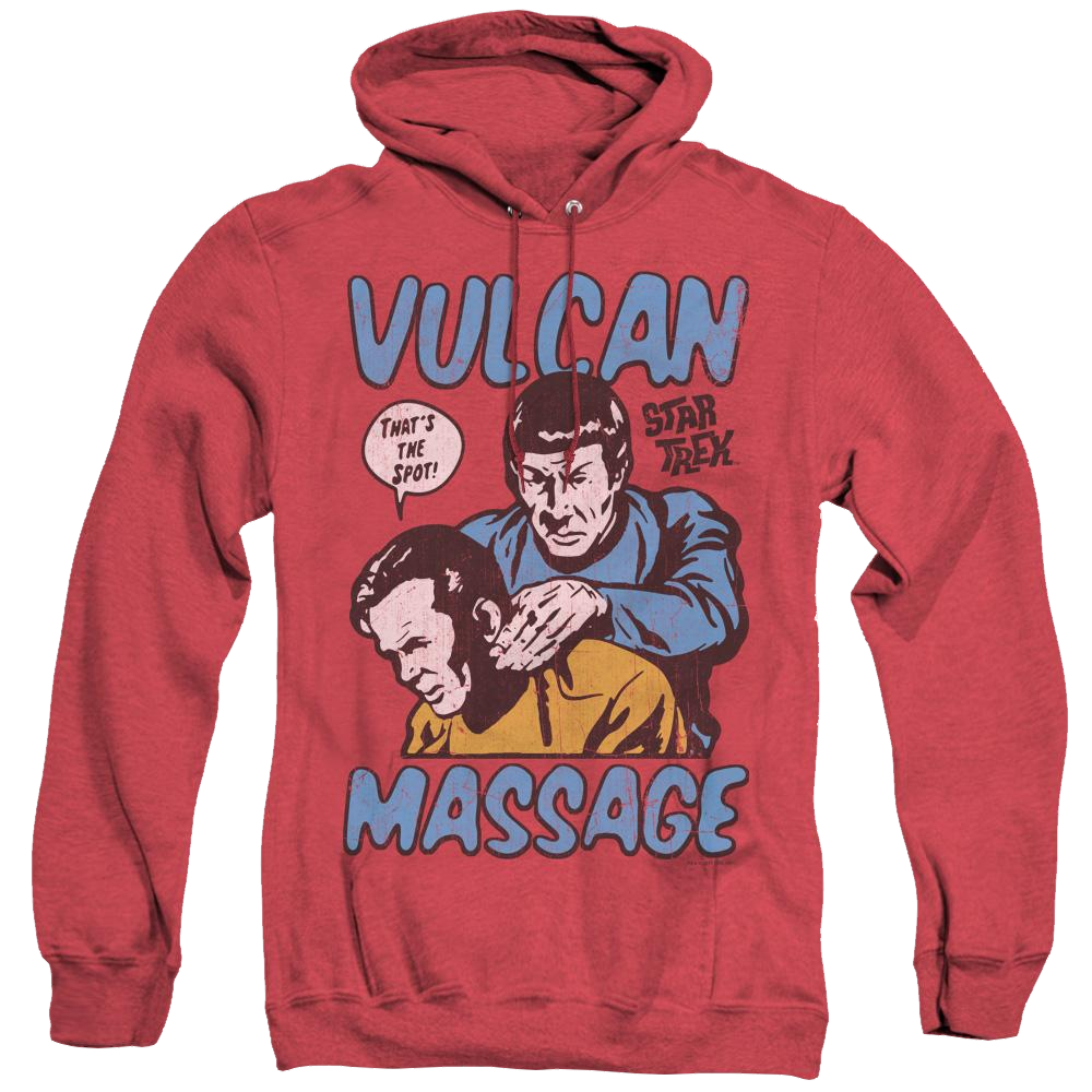 Star Trek The Original Series Massage - Heather Pullover Hoodie Heather Pullover Hoodie Star Trek   